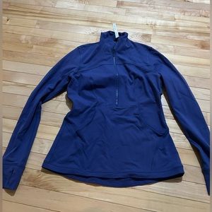 Lululemon older style quarter zip cornflower blue define jacket size 12